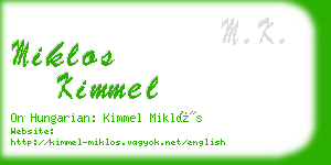 miklos kimmel business card